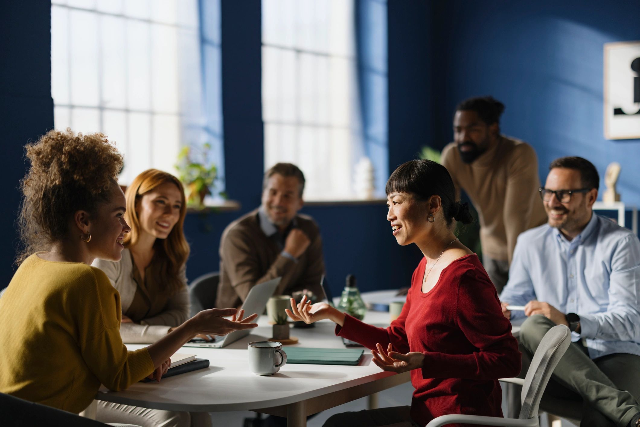 Team meeting in a modern office