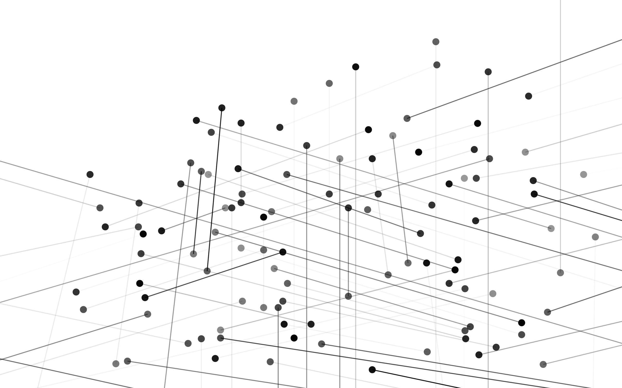 Abstract network of connected nodes representing blockchain